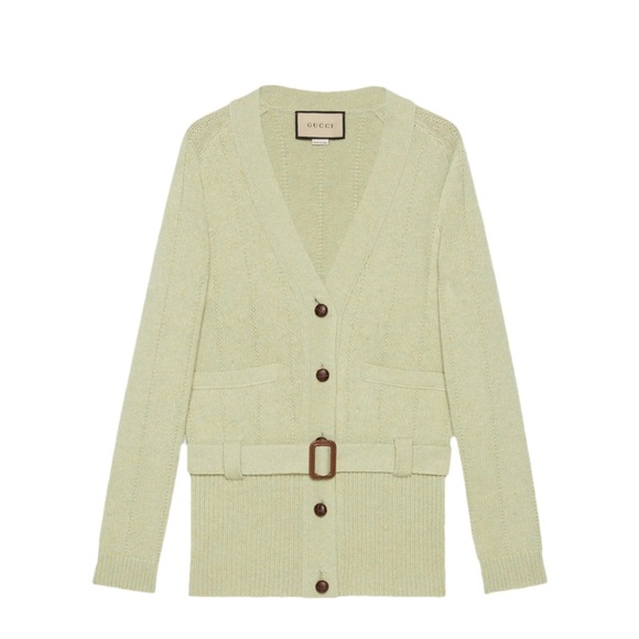 Gucci Sweaters - Gucci belted cardigan sweater